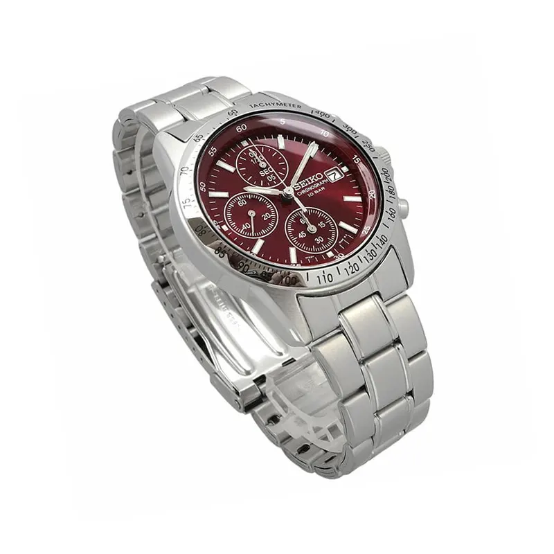 Seiko Spirit Chronograph Sporty Red Dial Men's Watch- SBTQ045